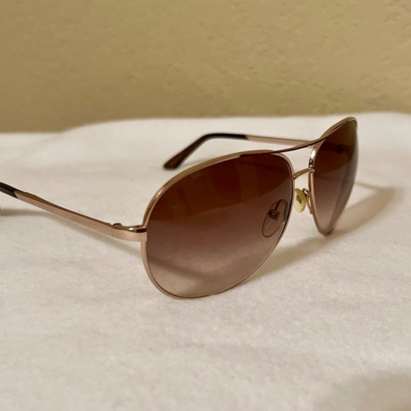 Tom Ford Charles aviator sunglasses-gold with brown lenses main image 5